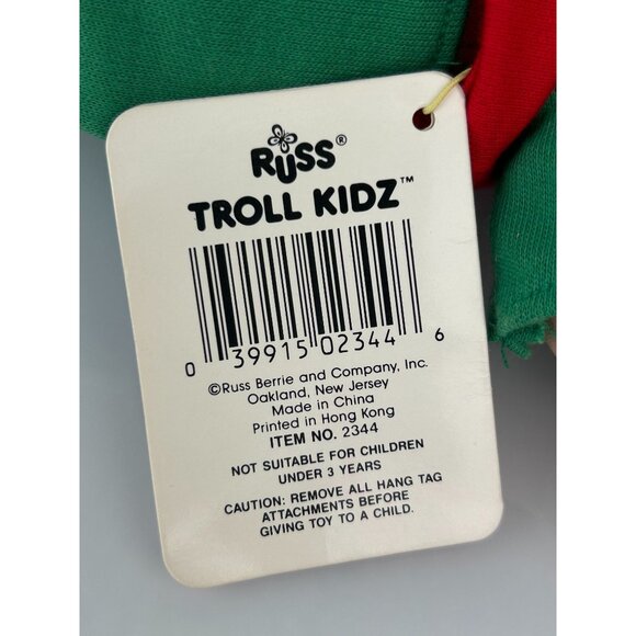 Troll Kidz "Buster" by Russ Stuffed w/ Tags Hoodie Vintage Toy Collectible Doll - Picture 5 of 16